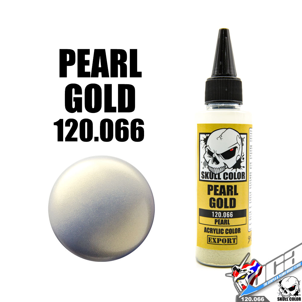 SKULL COLOR 120.066 PEARL GOLD ACRYLIC COLOR 60ML (PEARL) สีอะครีลิกสำหรับพลาสติก โมเดล