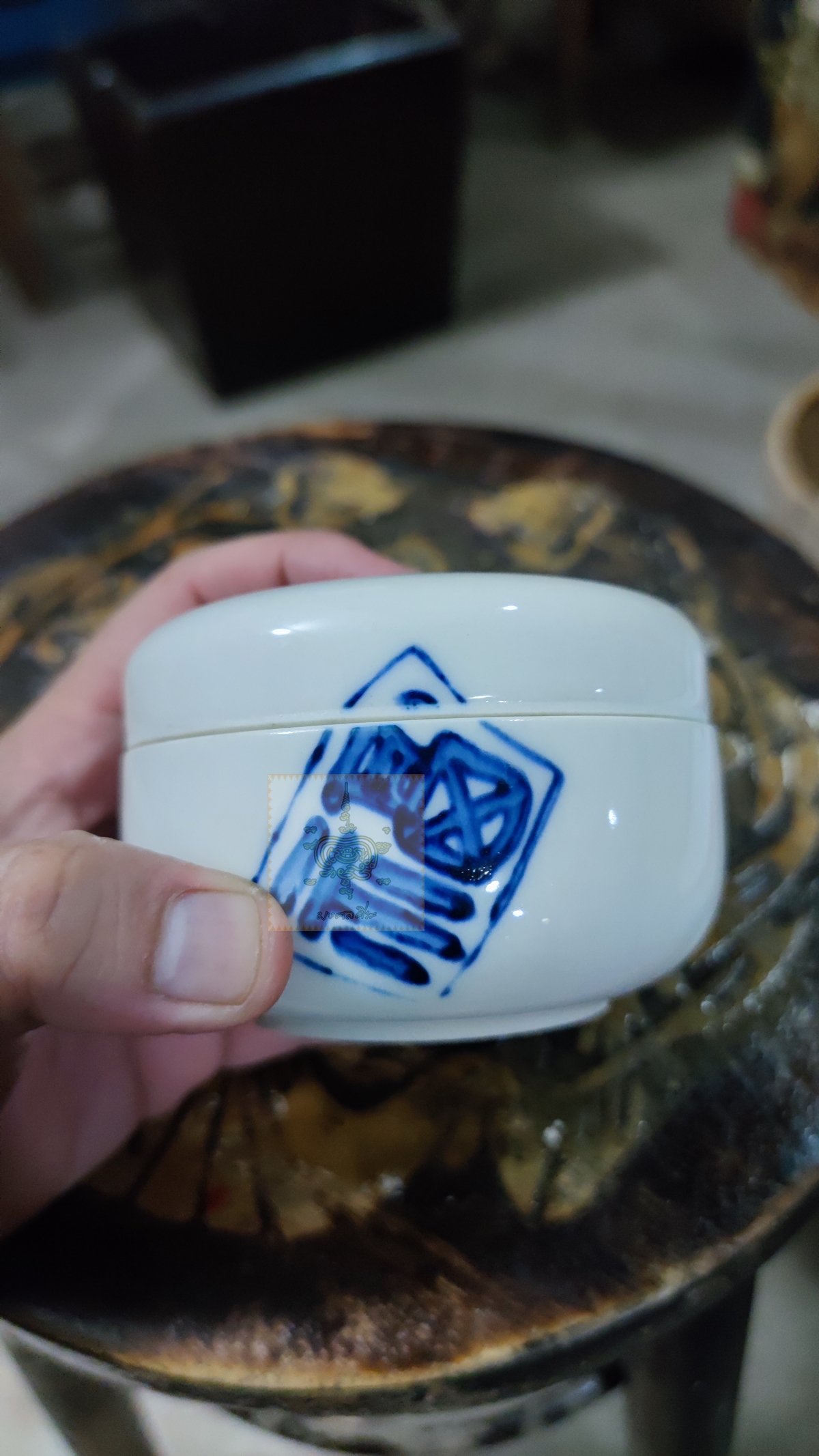 ตลับเซรามิกเก่า งานญี่ปุ่น