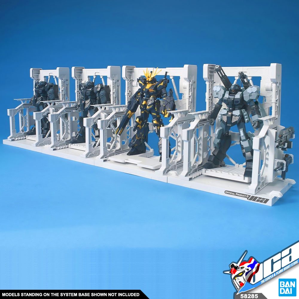 BANDAI GUNPLA BUILDERS PARTS SYSTEM BASE 001 WHITE ฐาน ขาตั้ง โมเดล กันดั้ม กันพลา พลาโม VCA GUNDAM