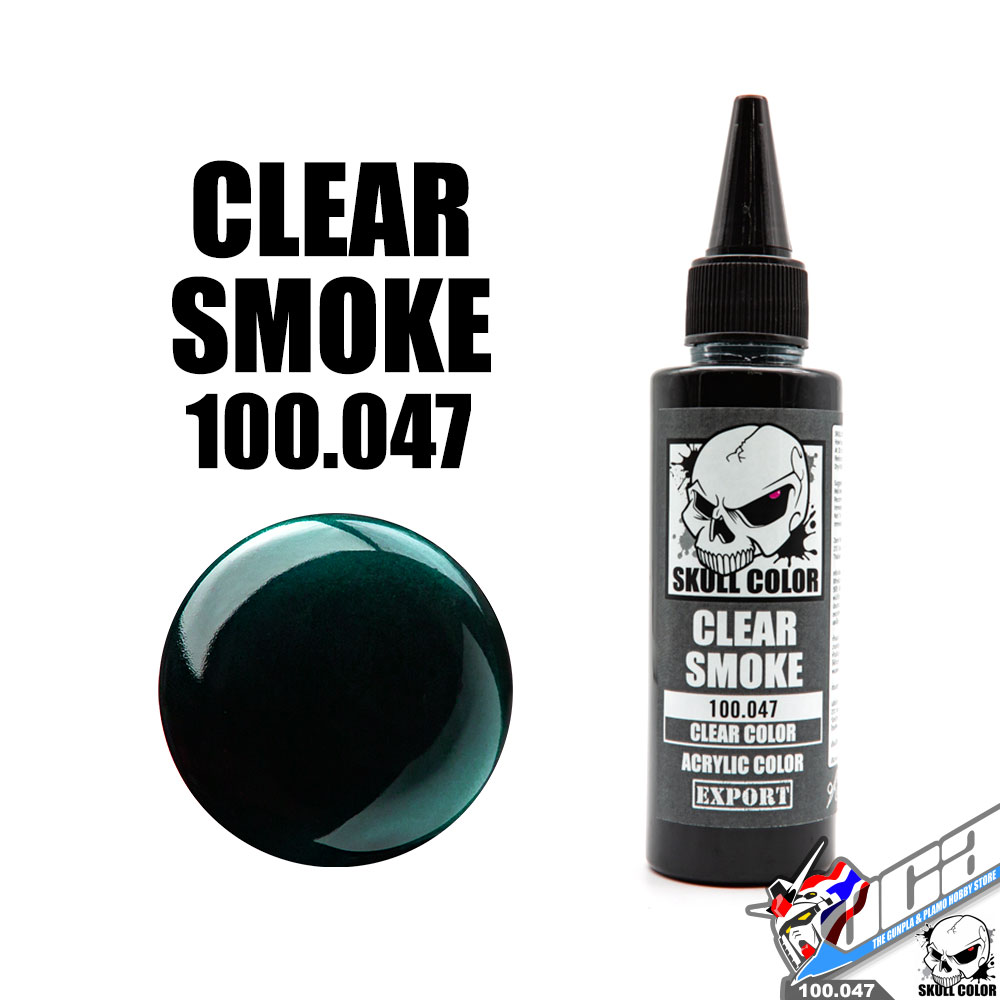 SKULL COLOR 100.047 CLEAR SMOKE ACRYLIC COLOR 60ML (CLEAR COLOR) สีอะครีลิกสำหรับพลาสติก โมเดล