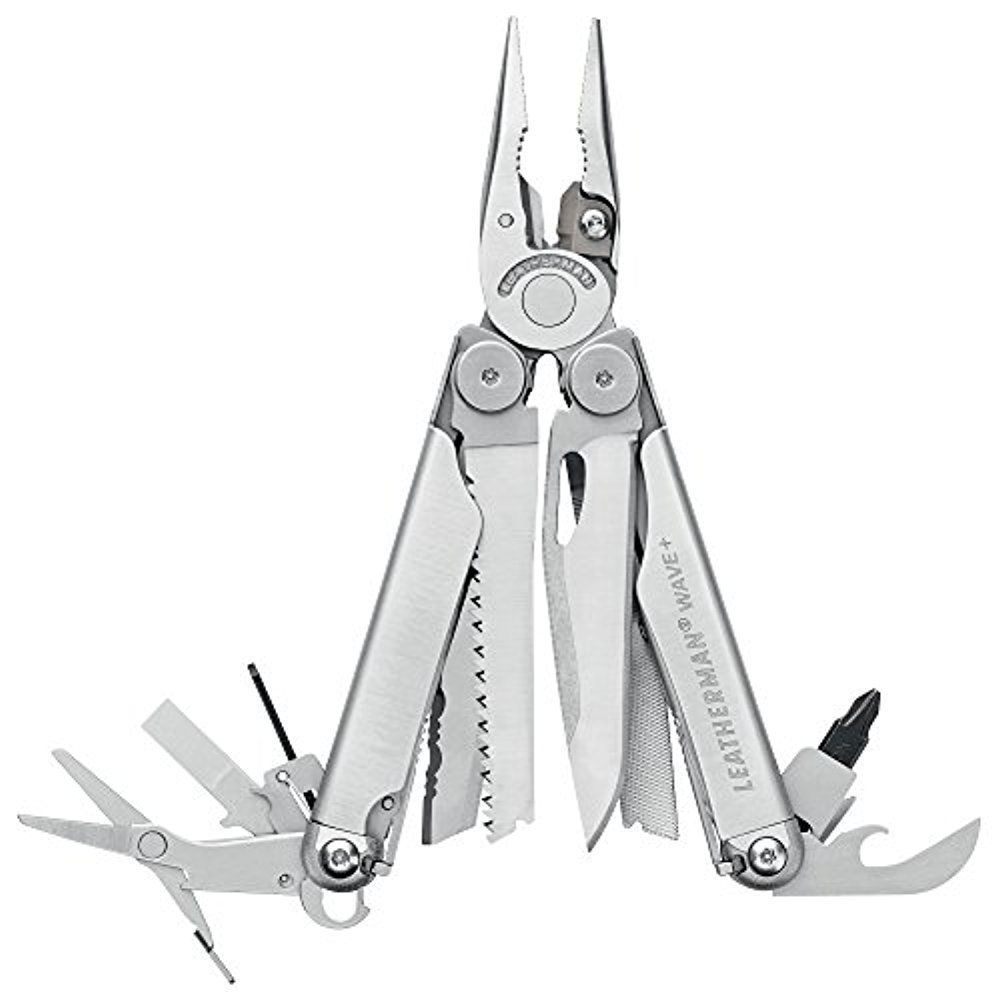 ~NEW~ Leatherman Wave Plus Multi-Tool, Stainless w/ Nylon Sheath