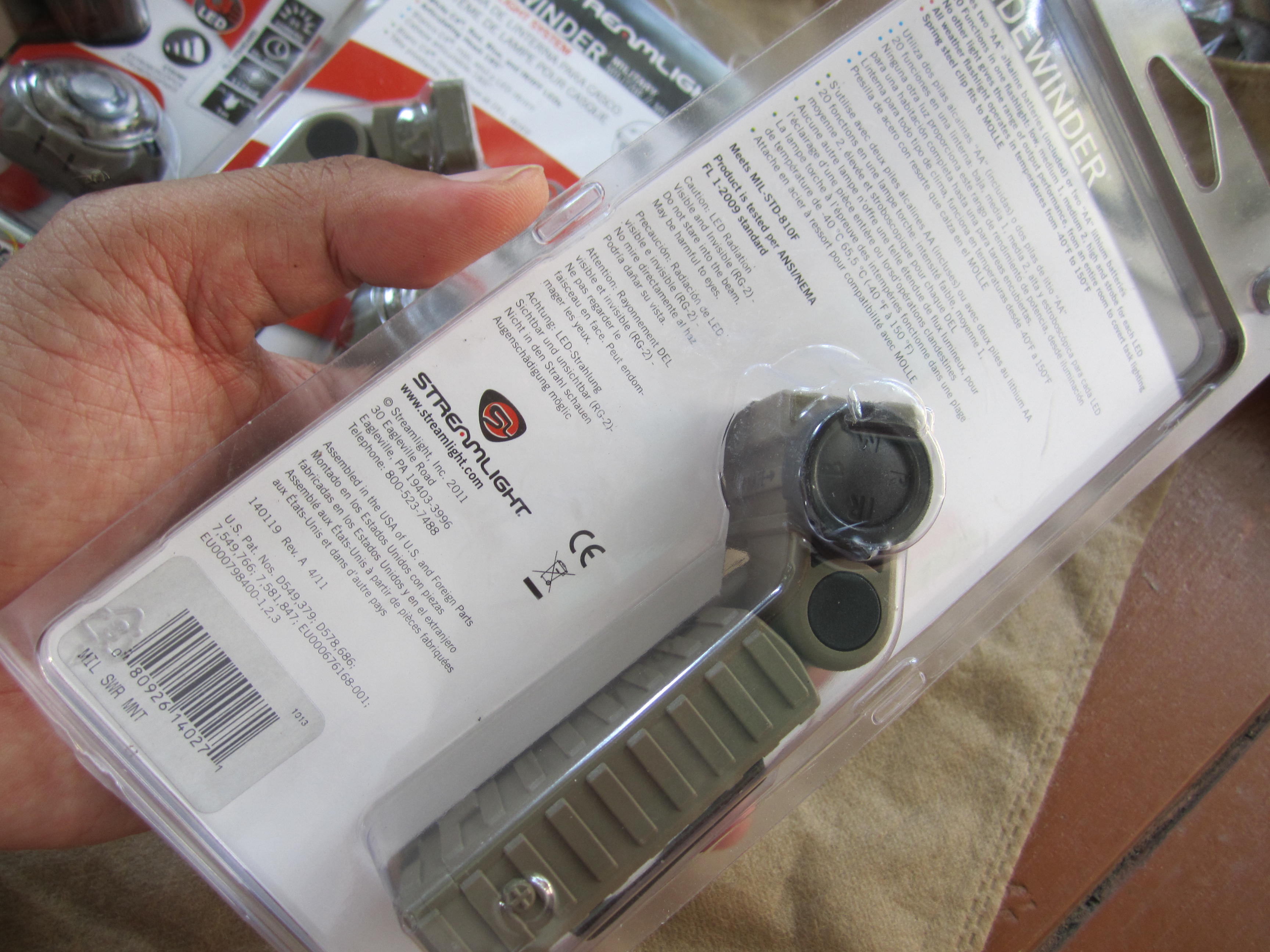 ไฟฉายทหาร Streamlight Sidewinder