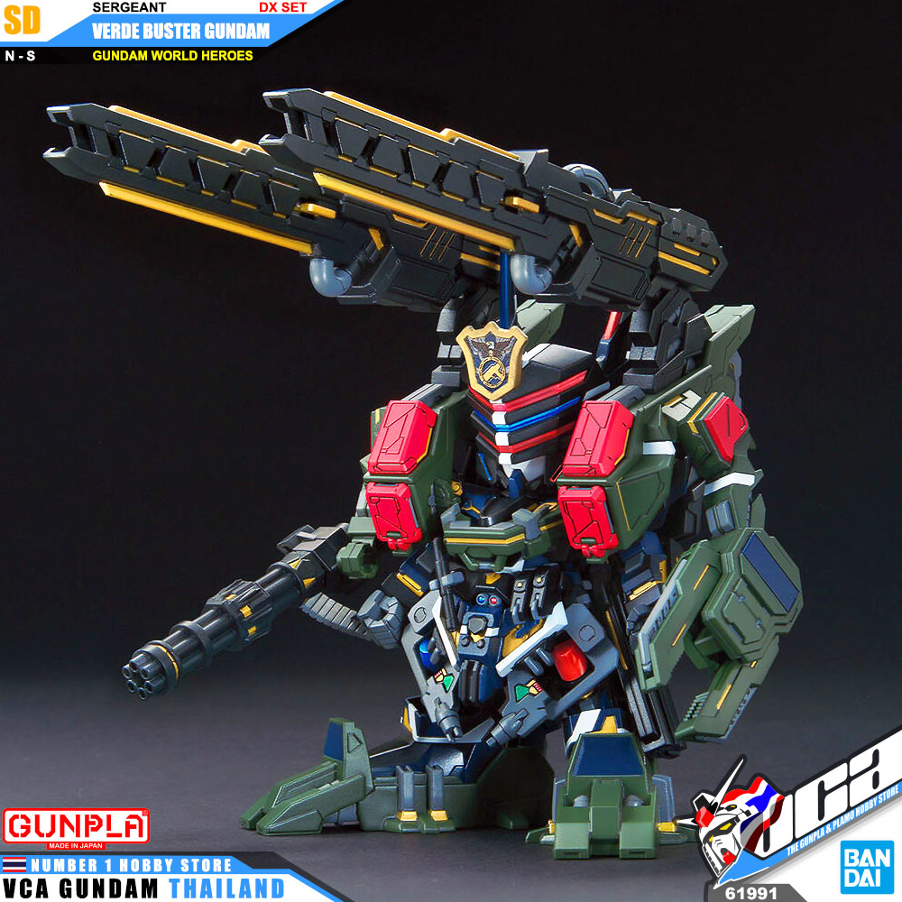 BANDAI GUNPLA SD GUNDAM WORLD HEROES SDW SERGEANT VERDE BUSTER GUNDAM DX SET โมเดล กันดั้ม กันพลา VCA GUNDAM