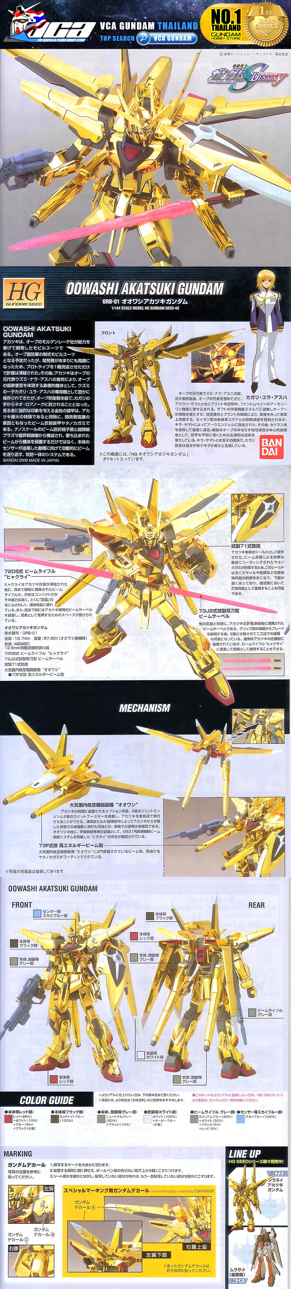 HG ORB-01 OOWASHI AKATSUKI GUNDAM โอวาชิ อะกาทสึกิ กันดั้ม