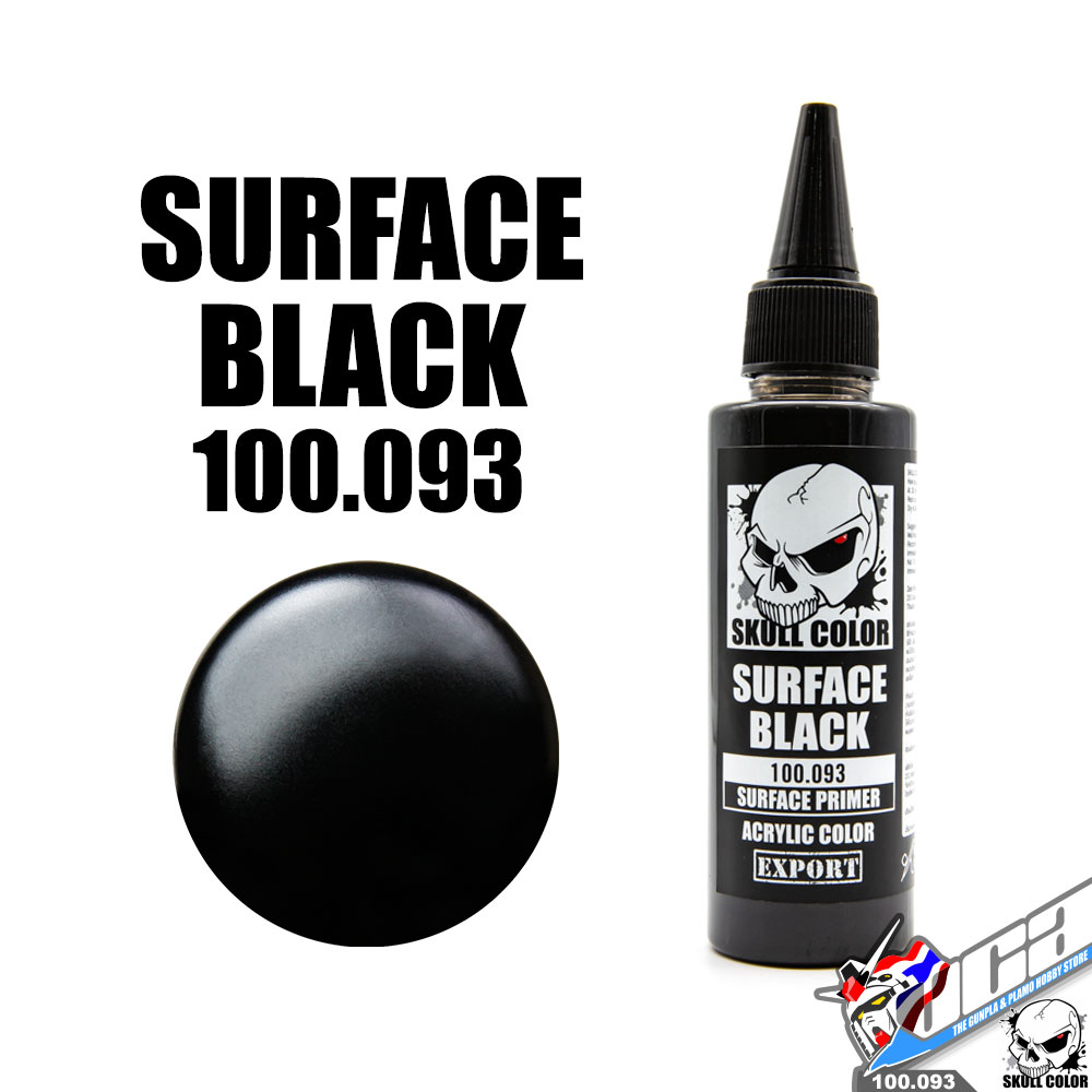 SKULL COLOR 100.093 SURFACE BLACK ACRYLIC 60ML (SURFACE PRIMER) สีอะครีลิกสำหรับพลาสติก โมเดล