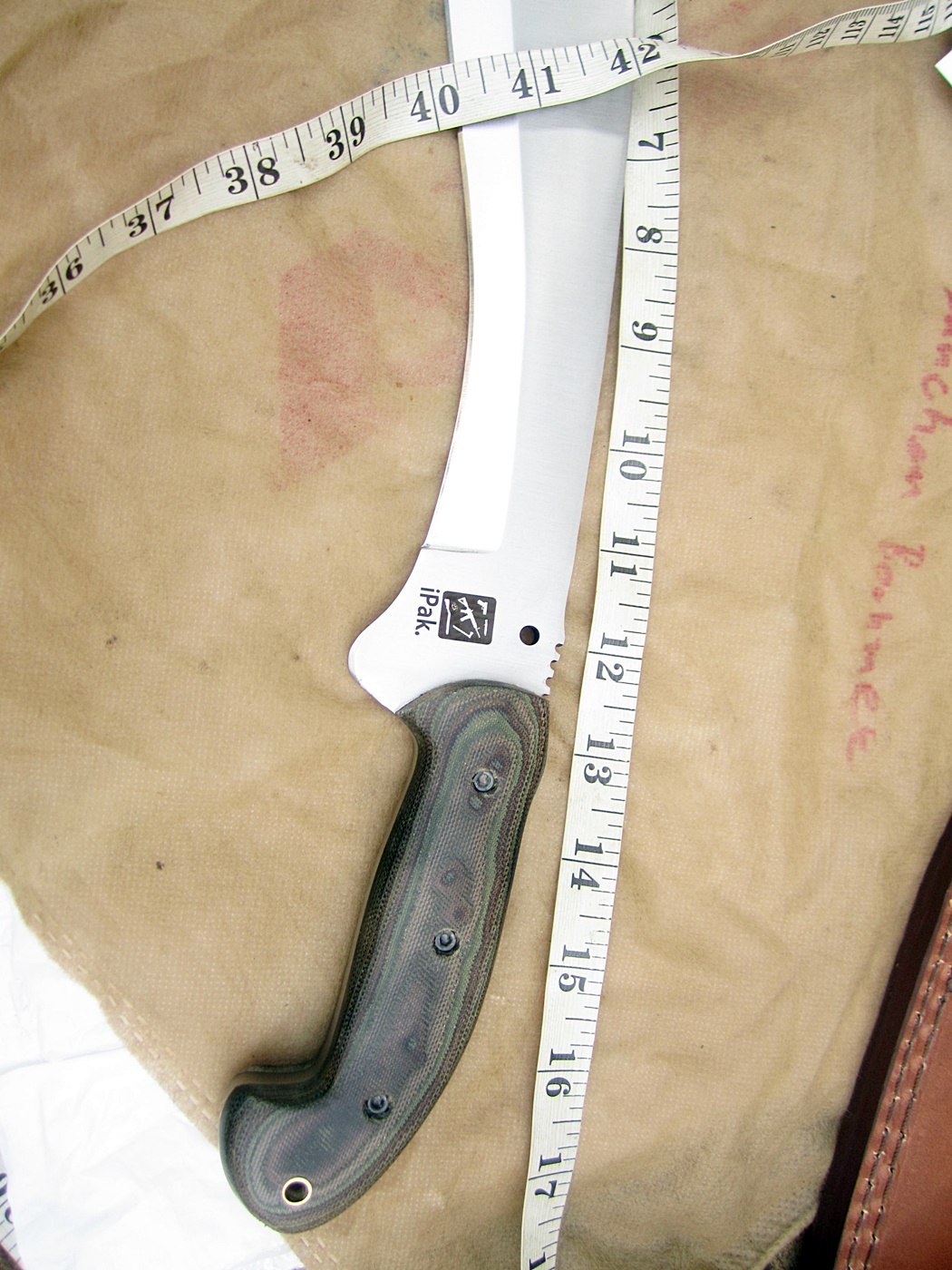 มีดเหล็ก D2 CFK USA iPak Custom Handmade D2 Tool Guerilla Warfare Ghurka Kukri Machete Knife