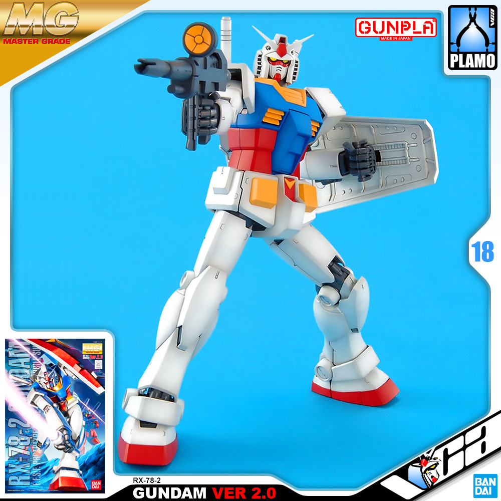 ⭐️ BANDAI GUNPLA MASTER GRADE MG 1/100 RX-78-2 GUNDAM VER 2.0 ประกอบ หุ่นยนต์ โมเดล กันดั้ม กันพลา ของเล่น VCA GUNDAM