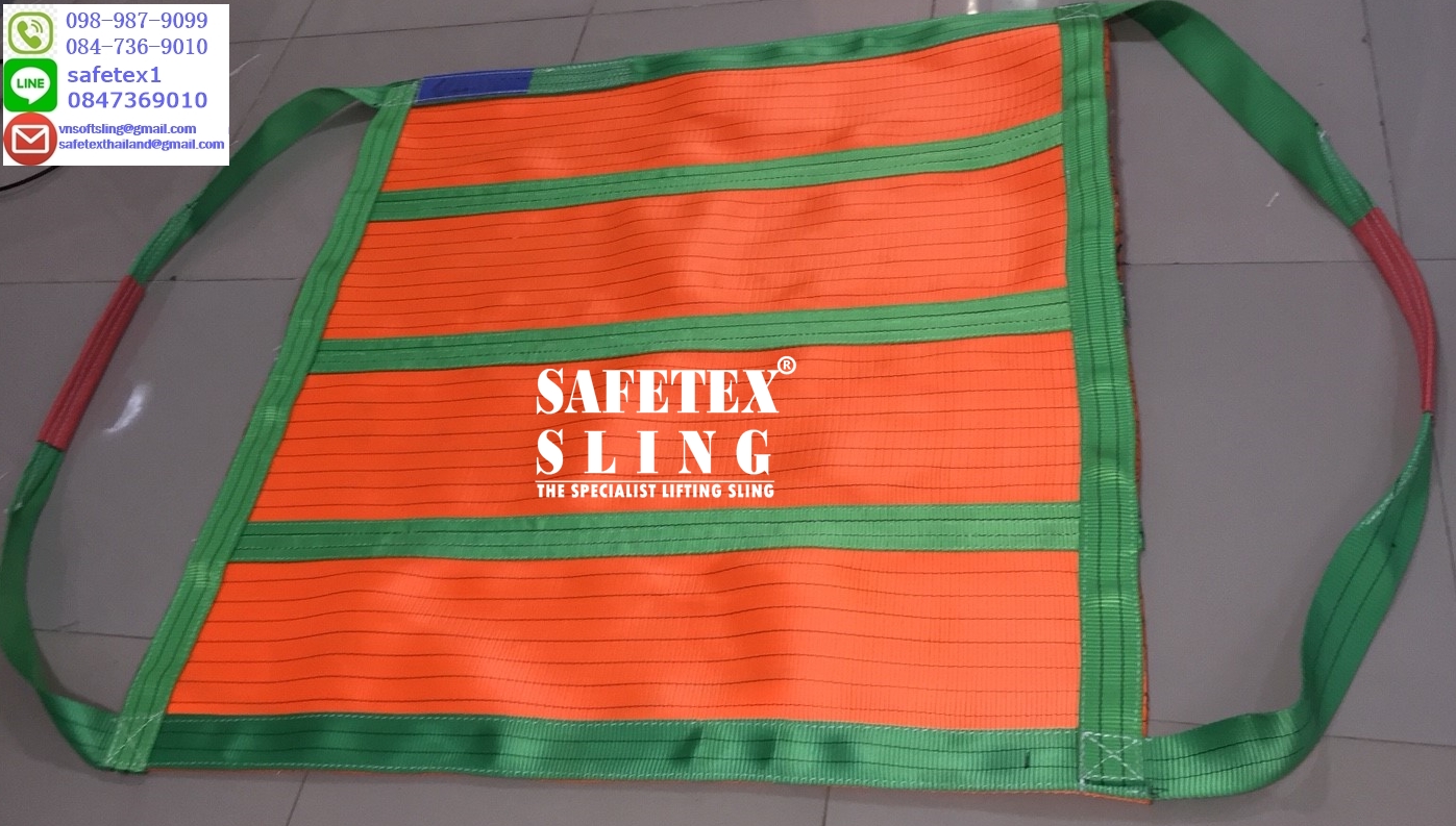 สลิงหน้ากว้างพิเศษ (Extra wide Sling), สลิงหน้ากว้างยกท่อ (Lowering-in Belts), สลิงแบนยกกระจก (Lifting sling for flat glass), สลิงโพลีเอสเตอร์ (Polyester Webbing Sling), สลิงเปลยกท่อ, สลิงเปลหน้ากว้าง, สลิงเปลยกกระจก, สลิงเปลอุ้มงาน, สลิงเปลยกงาน, สลิงหน้ากว้างอุ้มงาน, สลิงเปลยกสัตว์, สลิงอุ้มสัตว์ สลิงเปล, สลิงหน้ากว้าง, สลิงกว้าง, สลิงผ้ากว้าง, สายพานยกหน้ากว้าง, สายพานยกแบบกว้าง, สลิงแบน 2 ขา, สลิงเปล, สลิงหน้ากว้าง, สลิงกว้าง, สลิงผ้ากว้าง, สายพานยก , สลิงผ้าใบ, สลิงอ่อน, สลิงแบน, เบลท์ยกของ ,สลิงโพลีเอสเตอร์, สลิงยกของ, สลิงผ้า 4 ขา, สลิงผ้า 2 ขา, สายพานยก 4 ขา, สายพานยก 2 ขา, webbing sling, สลิงมีห่วงหัวท้าย