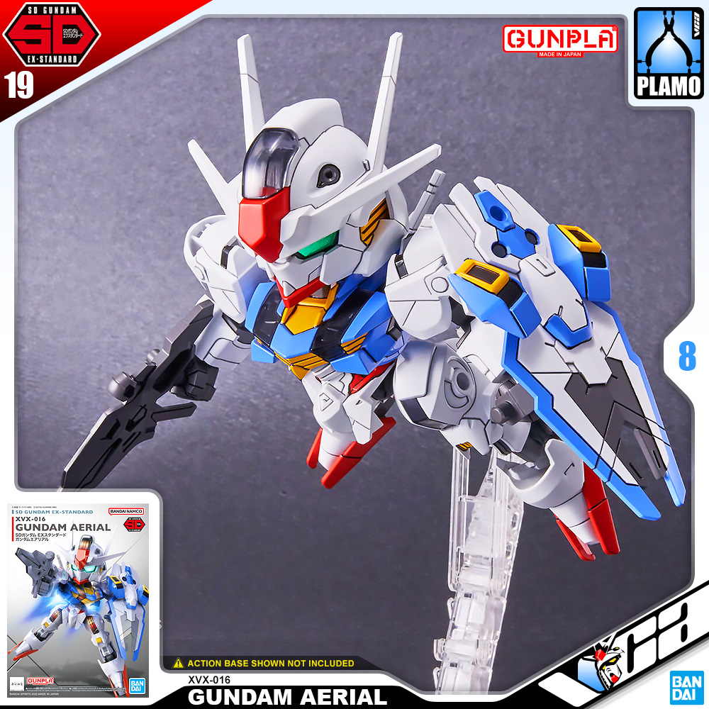 💥 BANDAI GUNPLA SD EX-STANDARD SDEX GUNDAM AERIAL ประกอบ หุ่นยนต์ โมเดล กันดั้ม กันพลา ของเล่น VCA GUNDAM