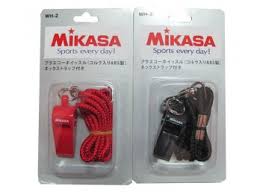 WH2 MIKASA นกหวีดสำหรับผู้ตัดสิน สีแดง สีดำ