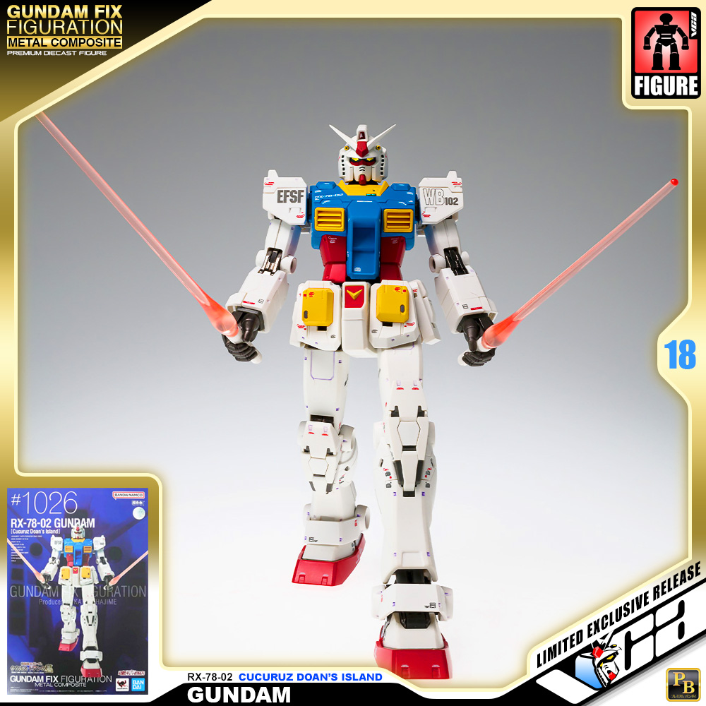 Bandai® Premium Gundam Fix Figuration Metal Composite GFFMC RX-78-02 GUNDAM CUCURUZ DOAN'S ISLAND
