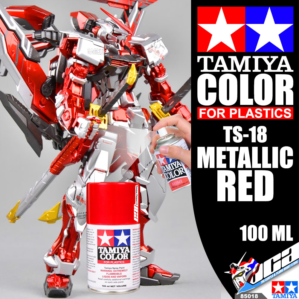 TAMIYA 85018 TS-18 METALLIC RED COLOR SPRAY PAINT CAN 100ML