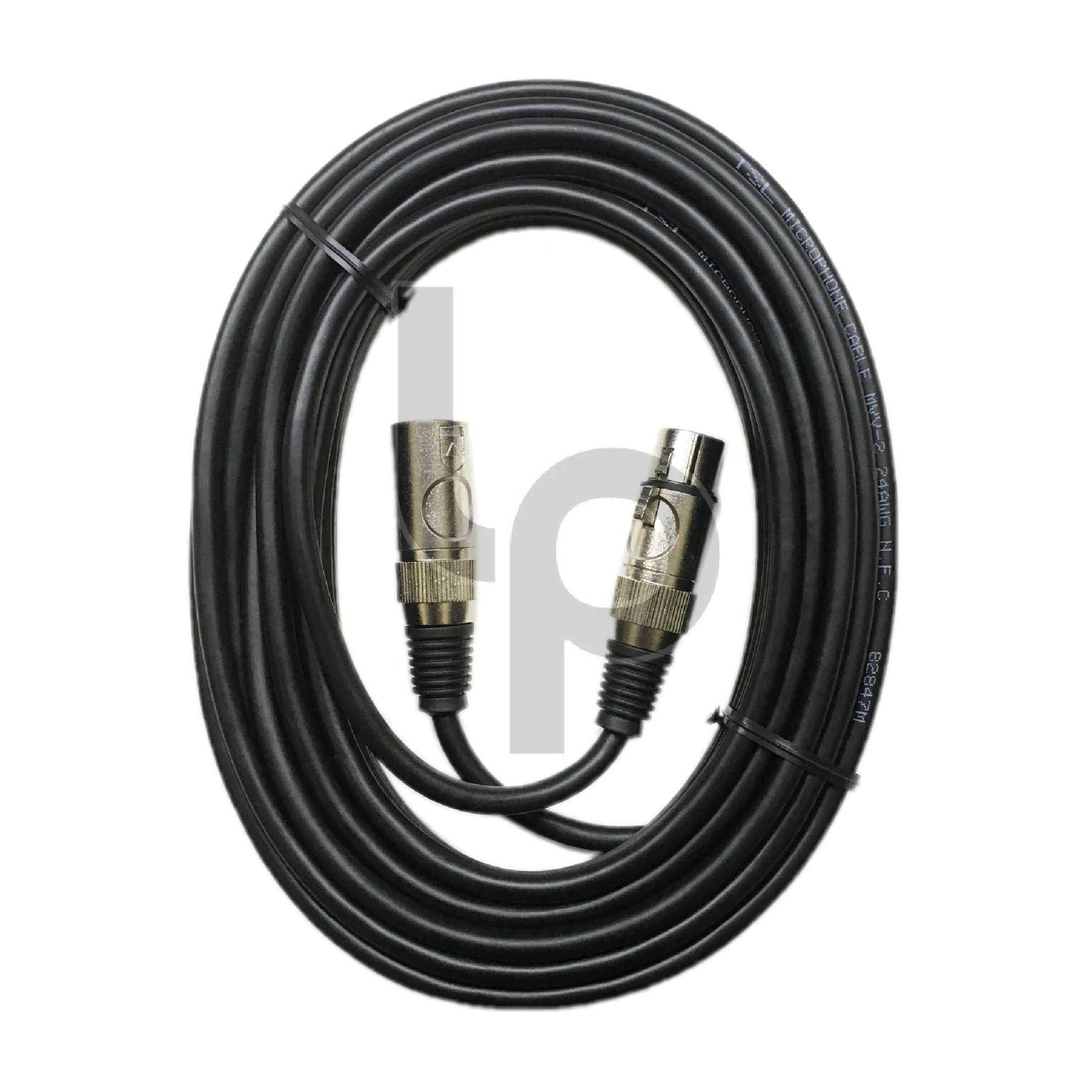 สายสัญญาณ สายไมค์ XLR ผู้ - XLR เมีย ยาว 10 เมตร (สายไฟสีเทา)