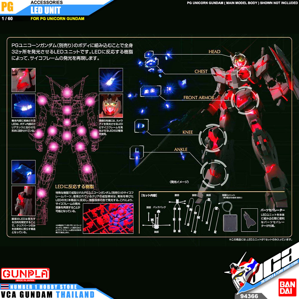 Bandai Perfect Grade LED UNIT FOR ALL PG UNICORN GUNDAM ไฟ ยูนิคอร์น กันดั้ม