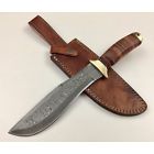 มีดDAMASCUS STEEL Ash damascus steel handmade hunting bowie knife 12.5" Canada