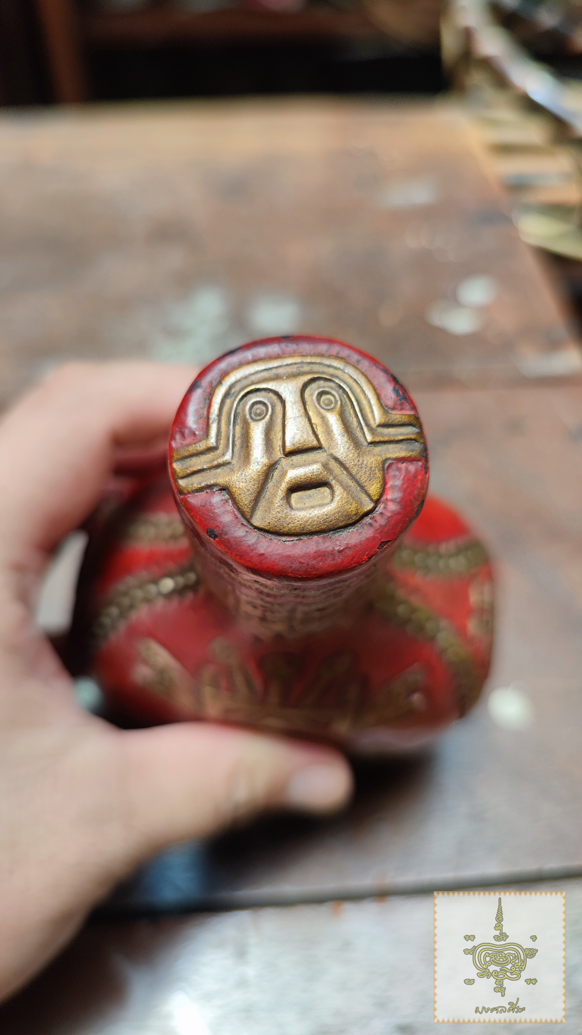 ขวดห่อด้วยหนังแกะลาย มายา อินคา เอสเทค จากโคลัมเบีย ขนาดเล็ก