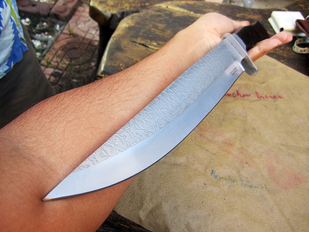 มีด เหล็ก D2 Markus Custom Handmade D2 Steel Bowie Knife Tactical Camping Wenge Engraving นำเข้าจากUnited Kingdom