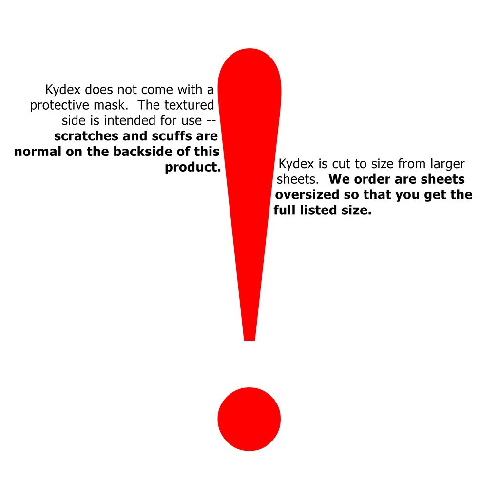 แผ่นไคเด็ก Kydex Plastic Sheets Black 12" X 12" X (0.060")