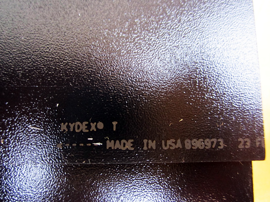 ทำซองปืน/มีด Kydex Plastic Sheets Black 12" X 24" X (0.080")