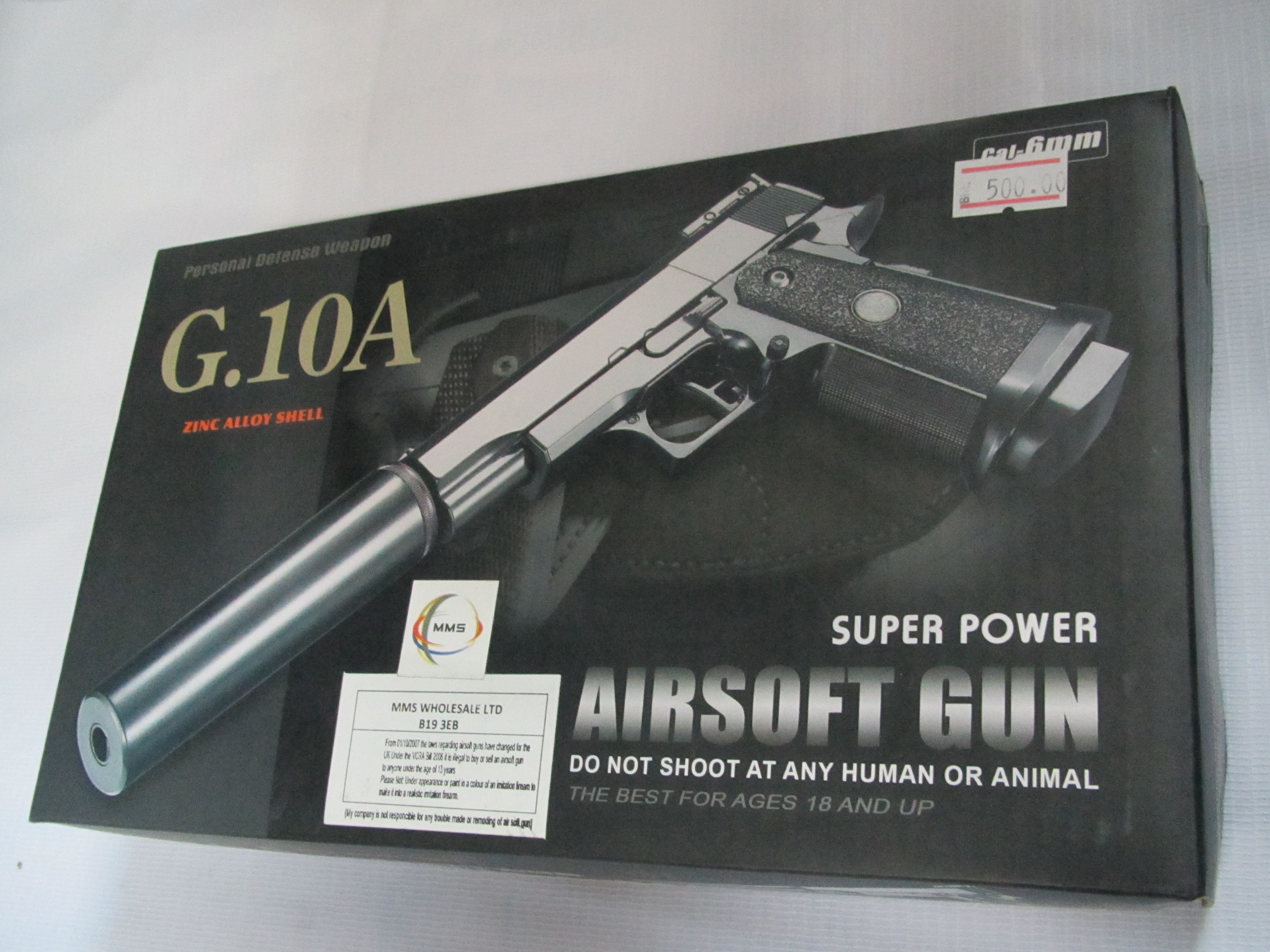 ปืนสั้นอัดลม รุ่น G.10A สีดำ