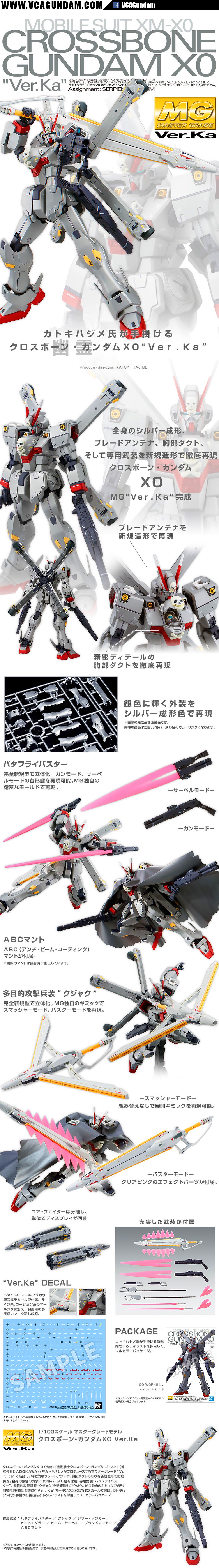 MG XM-X0 CROSSBONE GUNDAM X0 VER KA ครอส โบน กันดั้ม X0