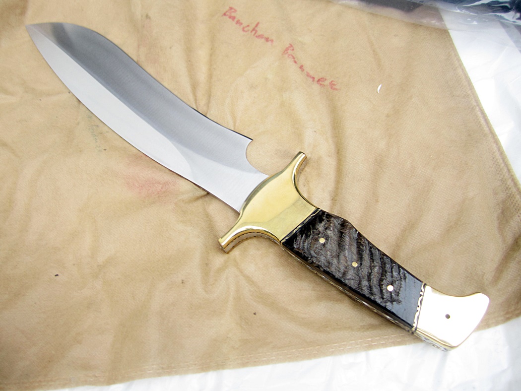 มีดเดินป่า IMPACT CUTLERY RARE CUSTOM MASSIVE SASQUATCH BOWIE KNIFE FULL TANG RAM HORN UK