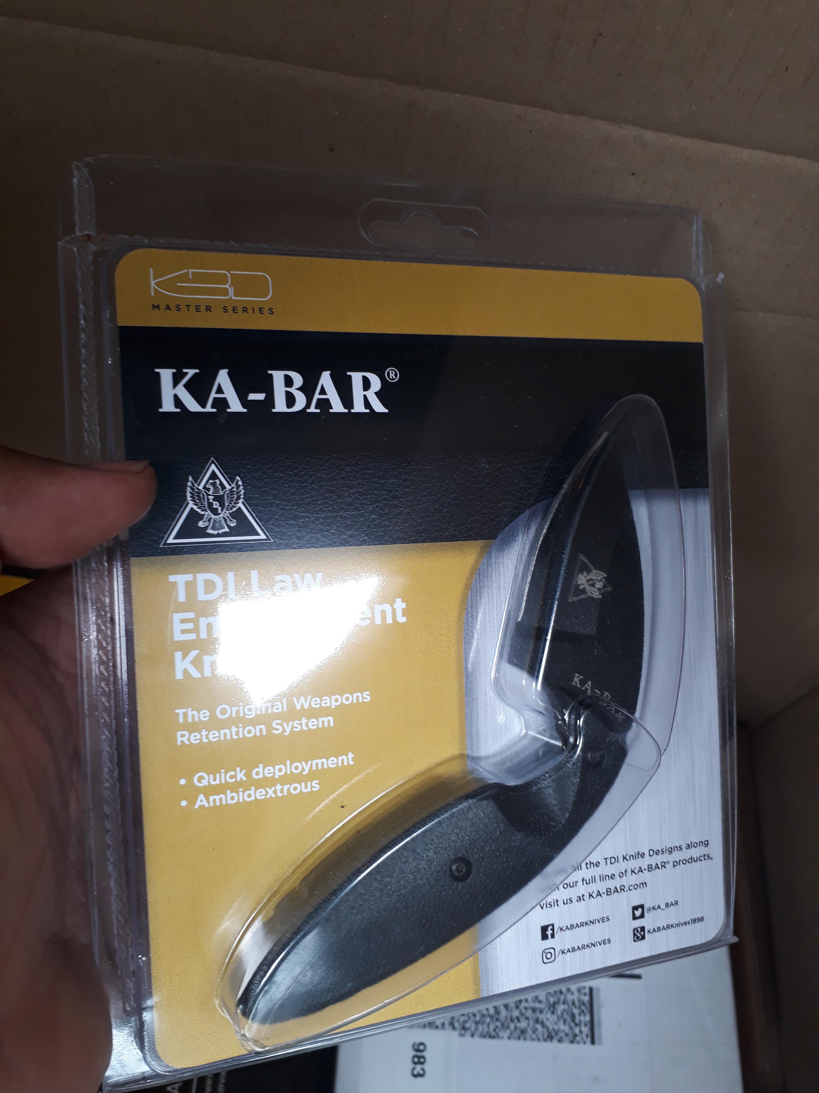 Ka-Bar TDI Law Enforcement Knife-Straight Edge-Sheath Included-Black-2-1480-6