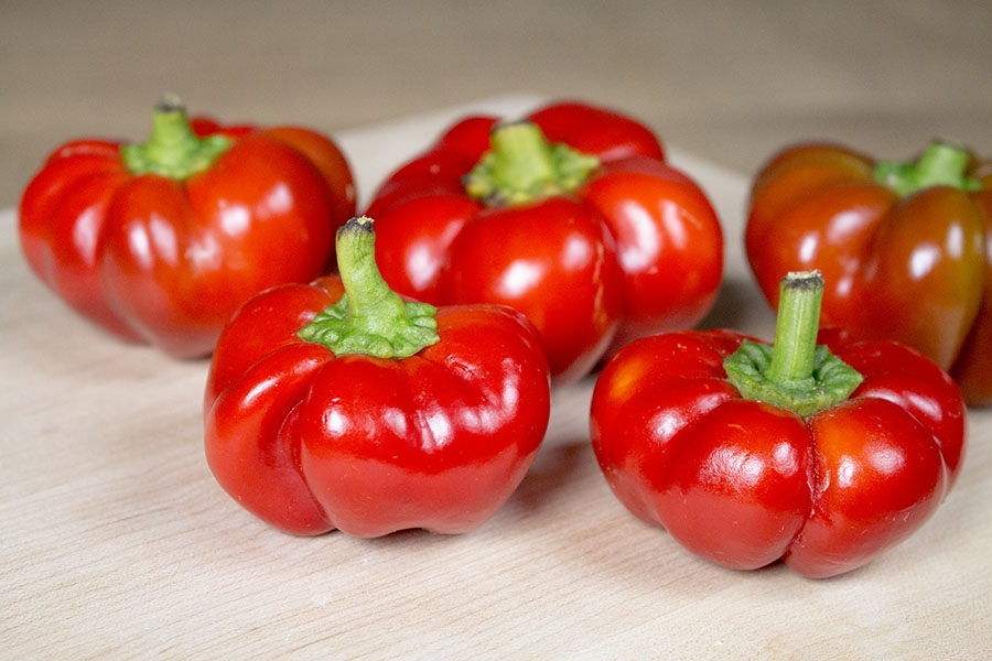 เมล็ดพันธุ์พริกฟักทอง (หวาน) Red Pumpkin Sweet Peper 20 เมล็ด