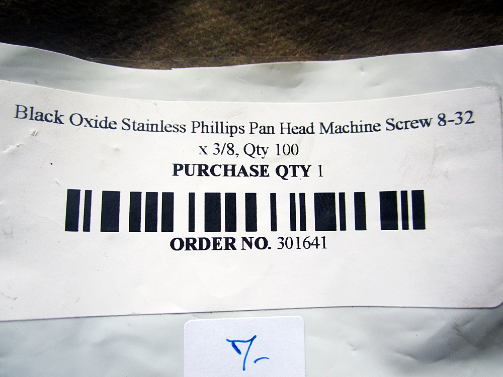 Black Oxide Phillips Pan Head Machine Screw 8-32 x 3/8, (10 ตัว )