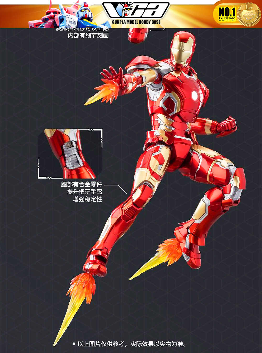 Eastern Model® x Morstorm Plastic Model Kits Series IRON MAN MARK 43 AVENGERS AGE OF ULTRON