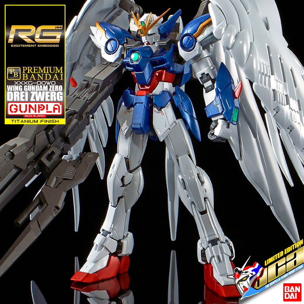 RG WING GUNDAM ZERO EW & DREI ZWERG (TITANIUM FINISH)