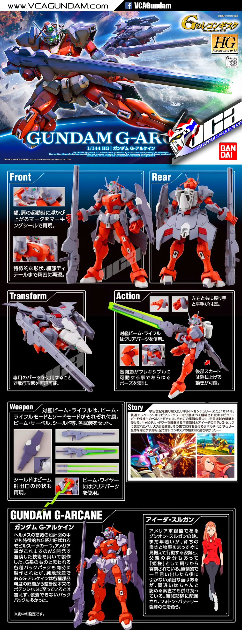 HG GUNDAM G-ARCANE กันดั้ม จี อาเคน