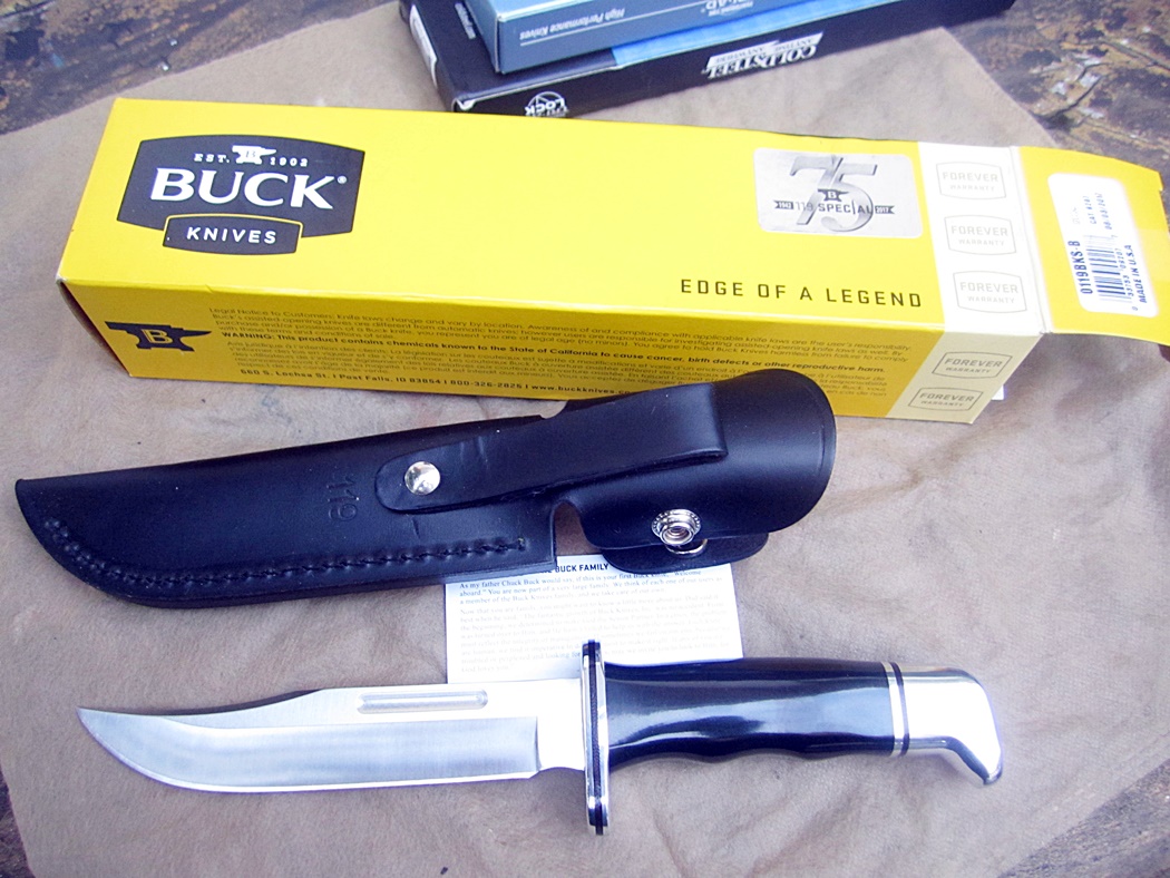 Buck Knives 0119 Special Fixed Blade Knife with Leather Sheath - 75th Anniversary Edition (กล่องกระดาษหาสะสมอยากแล้วครับ)