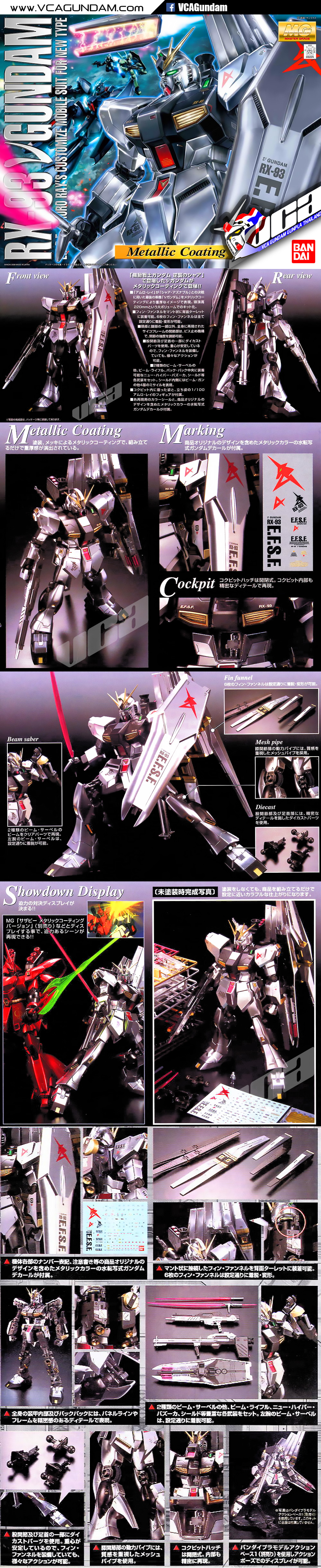 MG NU GUNDAM METALLIC COATING VERSION นู กันดั้ม