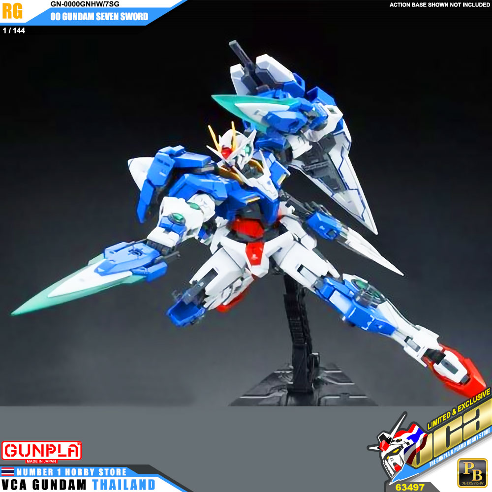 PREMIUM BANDAI GUNPLA REAL GRADE RG 1/144 00 GUNDAM SEVEN SSSWORD โมเดล กันดั้ม กันพลา VCA GUNDAM