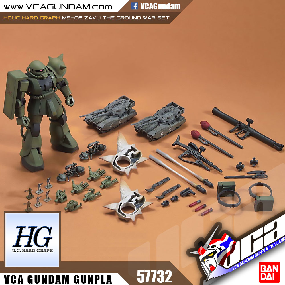 HG MS-06 ซาคุ ZAKU THE GROUND WAR SET