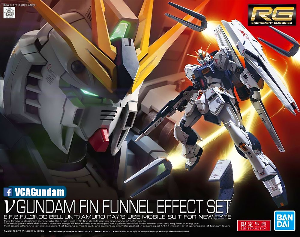 RG RX-93 NU GUNDAM + FIN FUNNEL EFFECT SET นู กันดั้ม