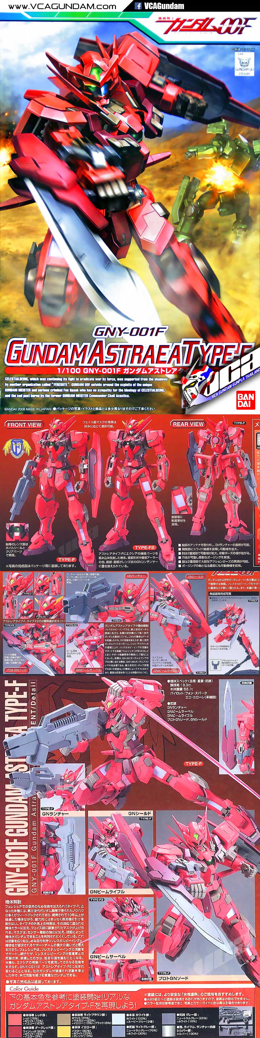 1/100 GUNDAM ASTRAEA TYPE F กันดั้ม อัสเทรีย ไทป์ F