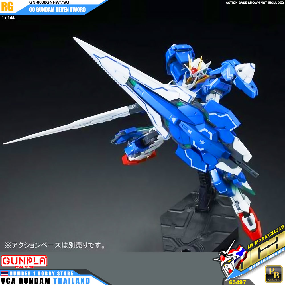PREMIUM BANDAI GUNPLA REAL GRADE RG 1/144 00 GUNDAM SEVEN SSSWORD โมเดล กันดั้ม กันพลา VCA GUNDAM