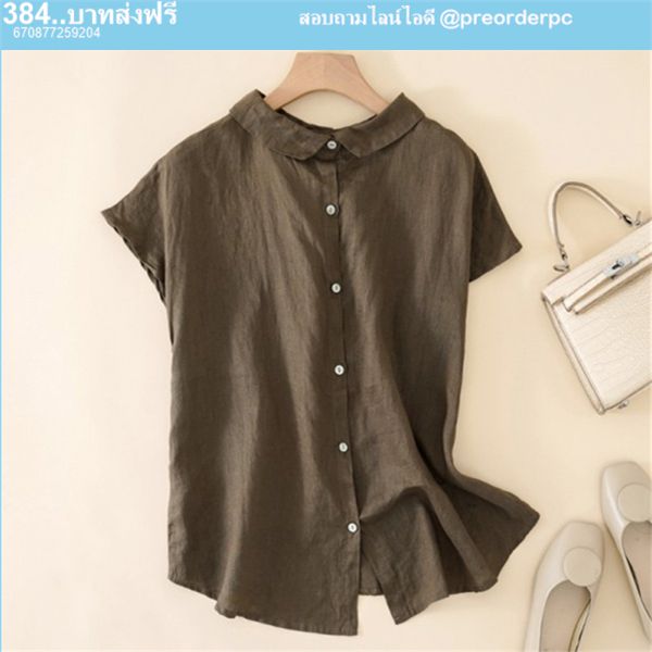 เสื้อผ้านำเข้าสไตล์ญี่ปุ่น เสื้อผ้าฝ้ายลินิน