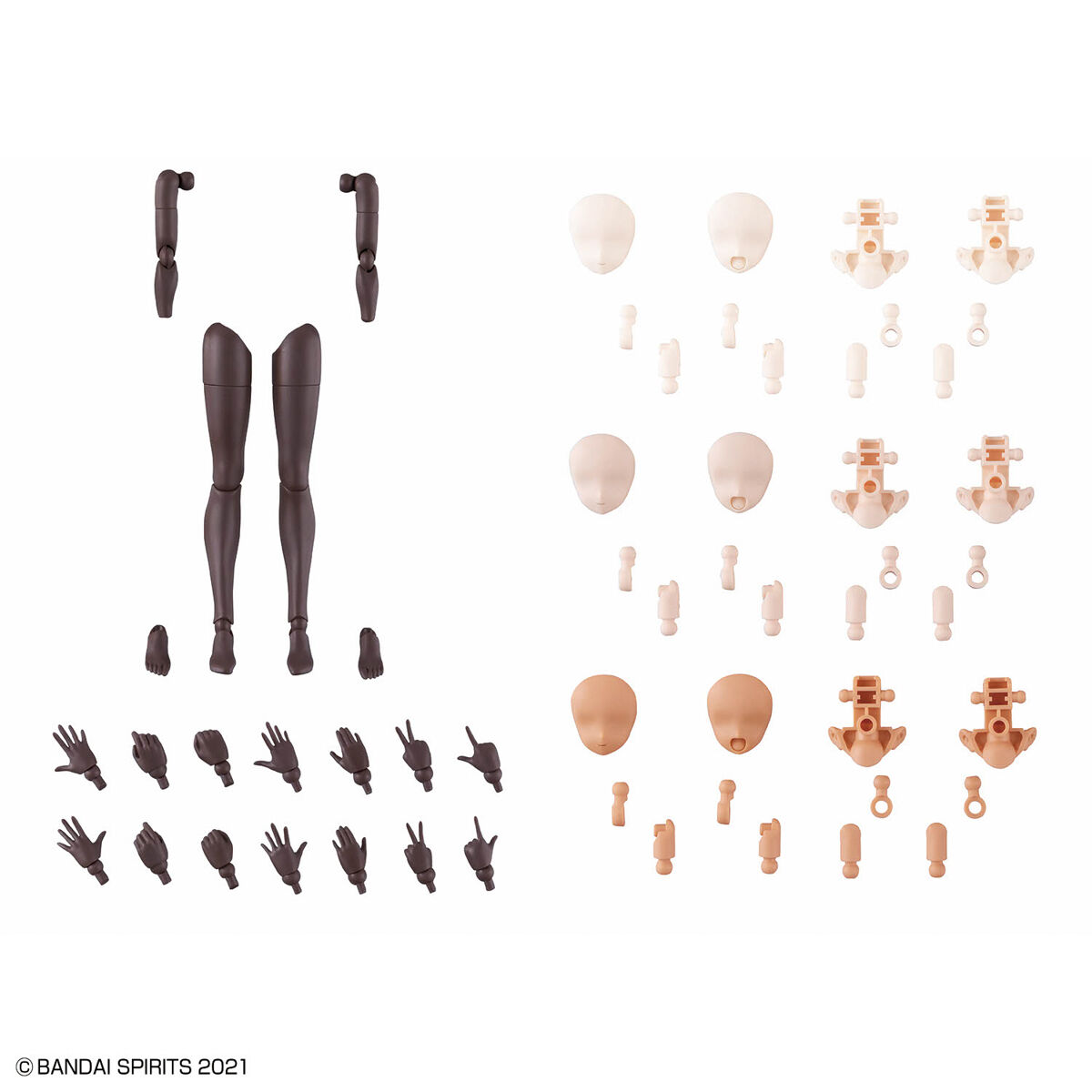 30MS OPTION BODY PARTS ARM & LEG PARTS - BROWN