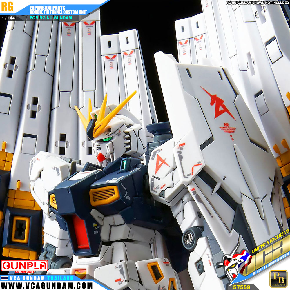 RG EXPANSION PARTS FOR RG NU GUNDAM DOUBLE FIN FUNNEL CUSTOM UNIT