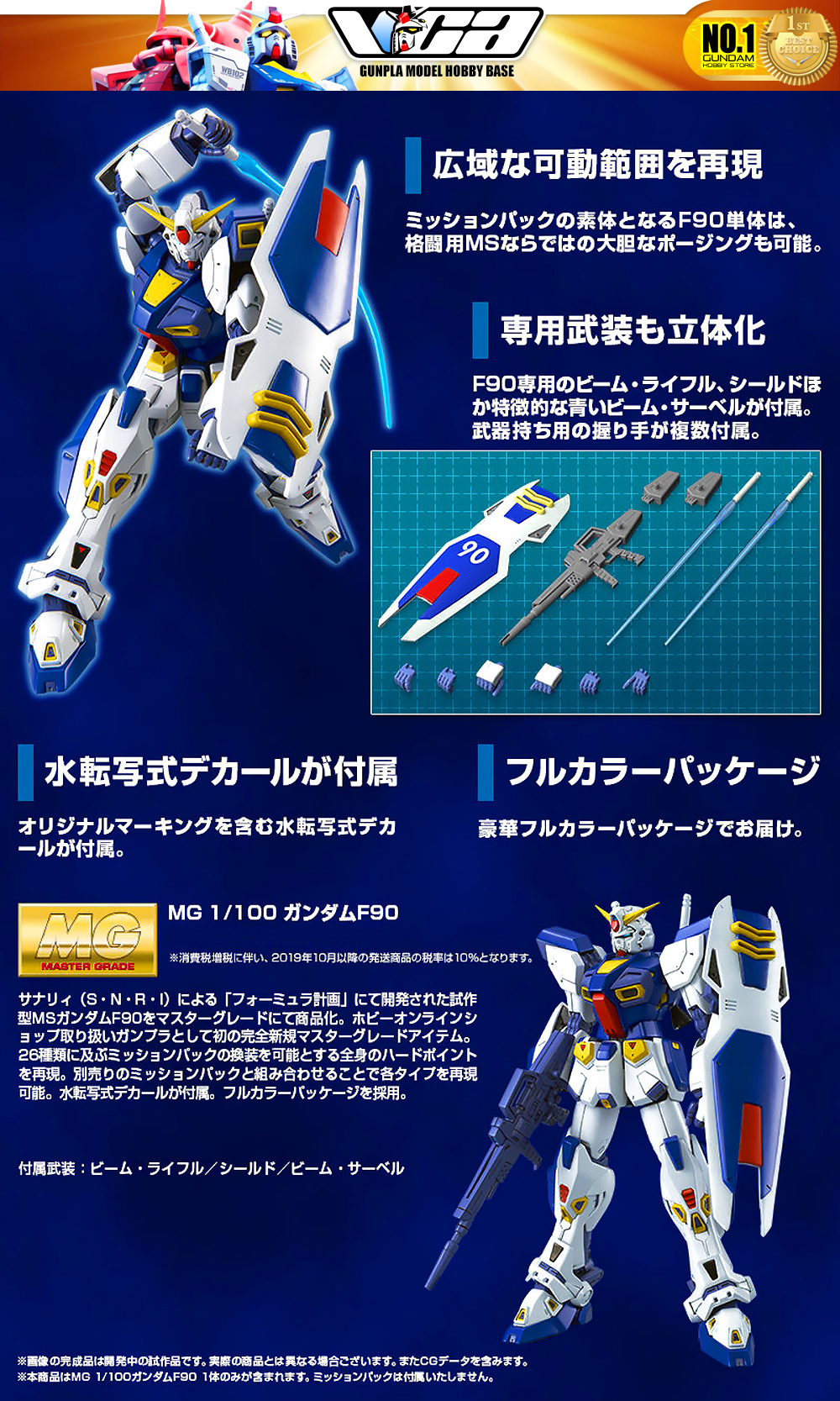 ⭐️ PREMIUM BANDAI PB GUNPLA MASTER GRADE MG 1/100 GUNDAM F90 MISSION PACK O U TYPE ประกอบ หุ่นยนต์ โมเดล กันดั้ม กันพลา ของเล่น VCA GUNDAM