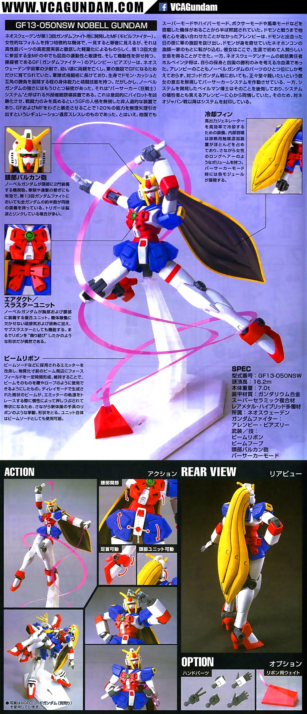 HG GF-13-050NSW NOBELL GUNDAM โนเบลล์ กันดั้ม