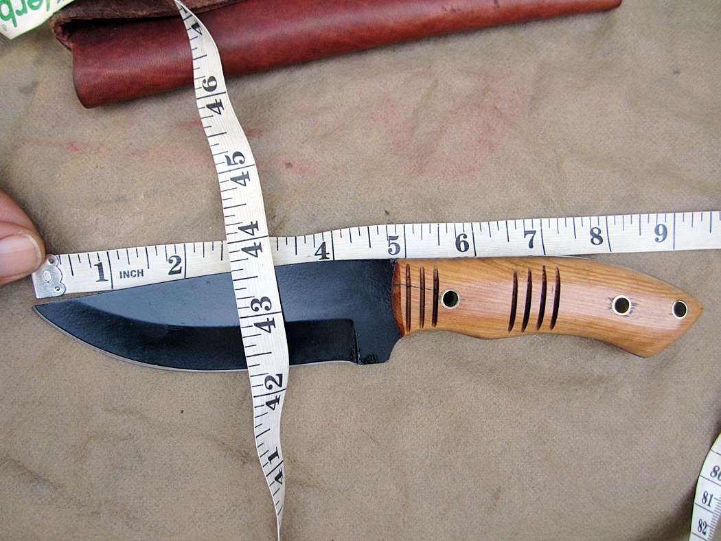 มีด ALONZO KNIVES USA CUSTOM HANDMADE SKINNER POWDER COATED 1095 STEEL KNIFE 717