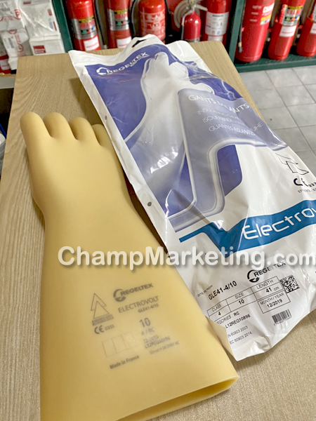 รีเจลเทค อีเลคโทรโวล์ท ถุงมือป้องกันไฟฟ้า 36000 โวลท์ Class 4 ไซส์ 10