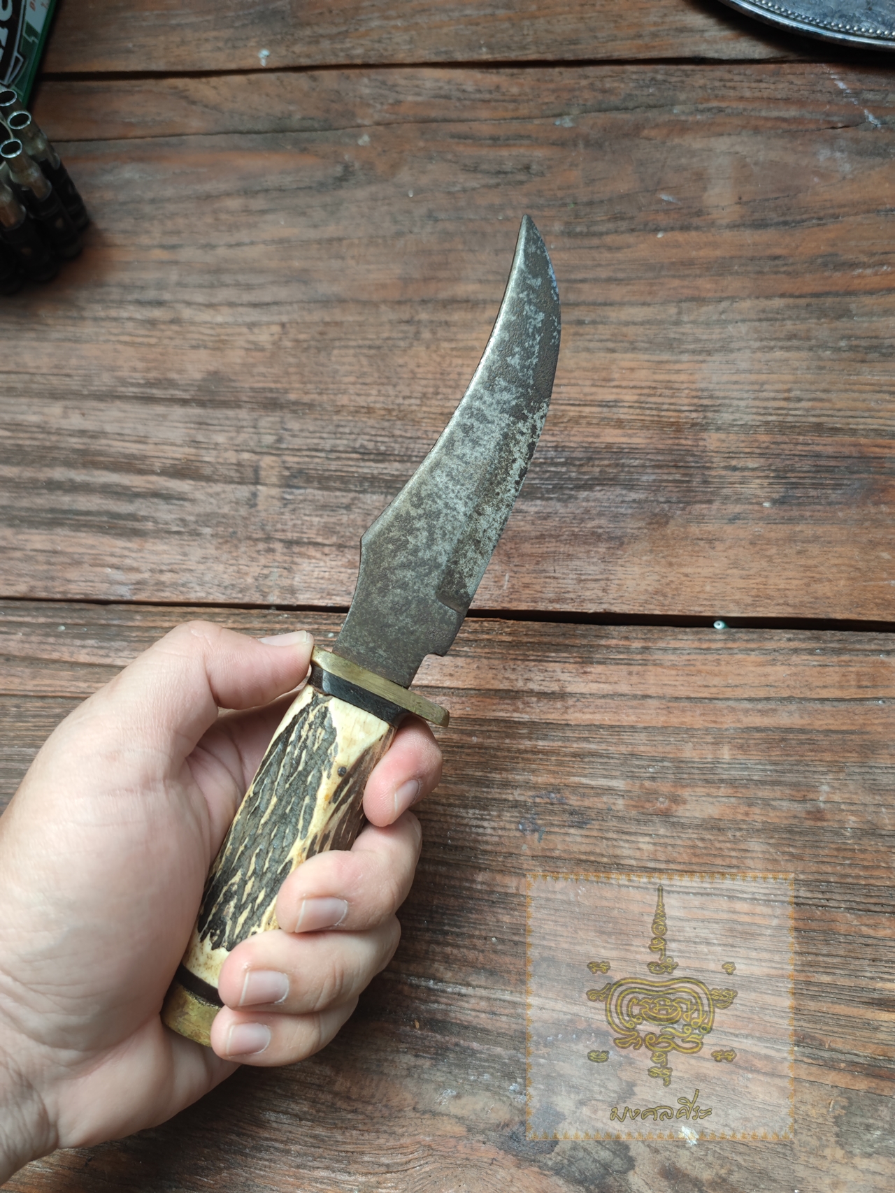 มีดโบวี่ ด้ามเขากวาง งานญี่ปุ่น