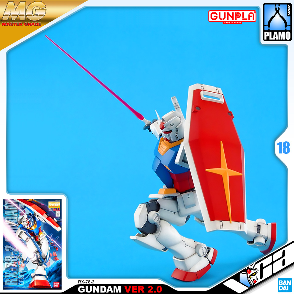 ⭐️ BANDAI GUNPLA MASTER GRADE MG 1/100 RX-78-2 GUNDAM VER 2.0 ประกอบ หุ่นยนต์ โมเดล กันดั้ม กันพลา ของเล่น VCA GUNDAM