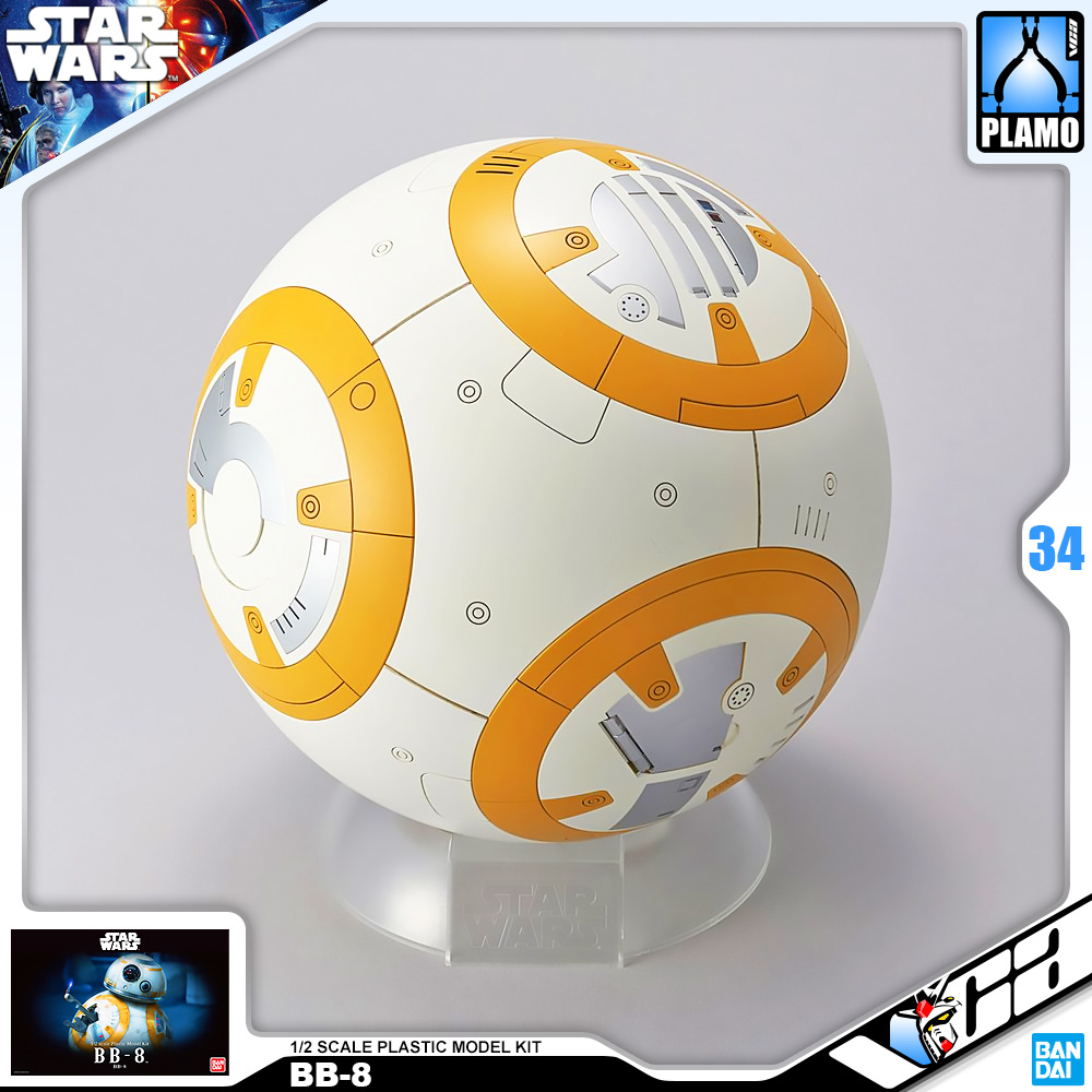 ⭐️ BANDAI STAR WARS 1/2 BB-8 ประกอบ หุ่นยนต์ โมเดล กันดั้ม กันพลา ของเล่น VCA GUNDAM
