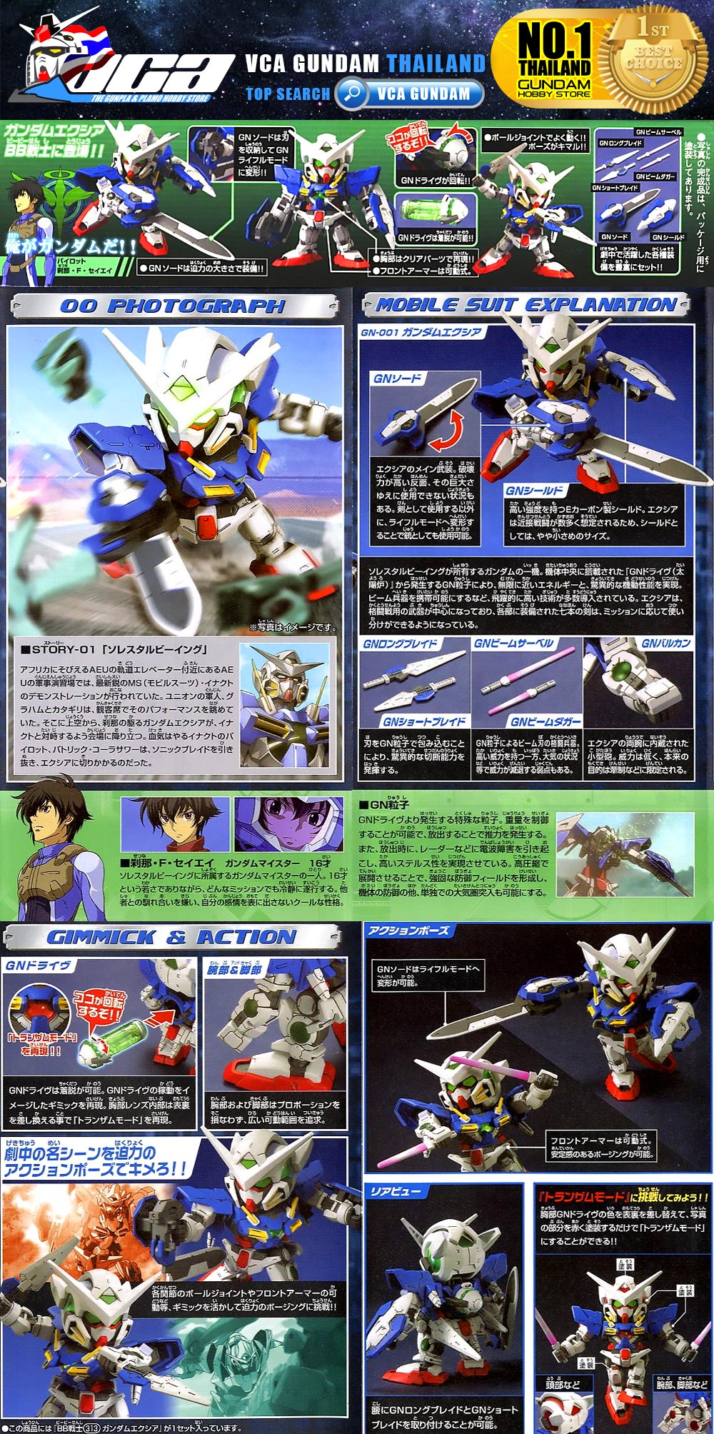 SD BB313 GN-001 GUNDAM EXIA กันดั้ม เอ็กเซีย